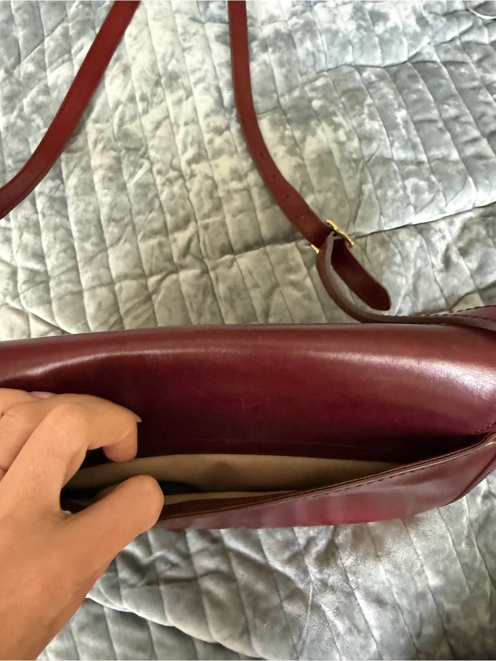 Frye structured burgundy